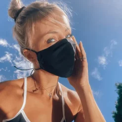 Damen Kettenmaske schwarz Loan