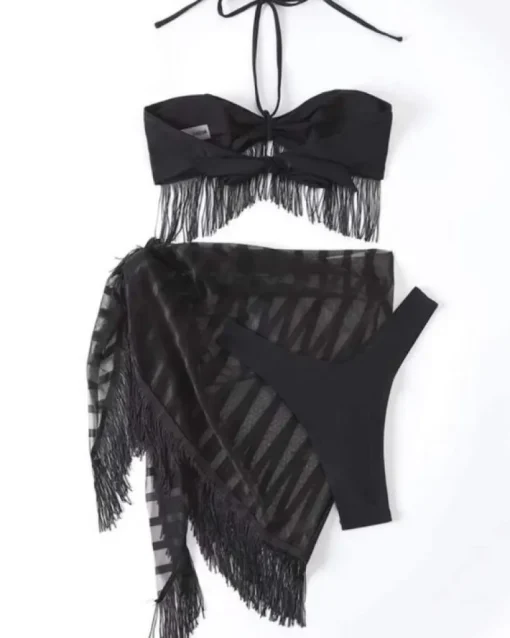 Dreiteiler Bikini Fransen Set Azzara
