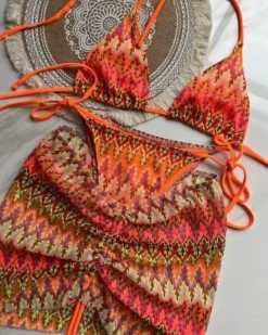 Dreiteiler Bikini Set Retro Vibe