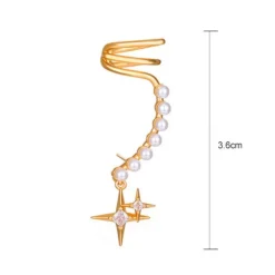 Ear Cuff Ohrring Pearl Star