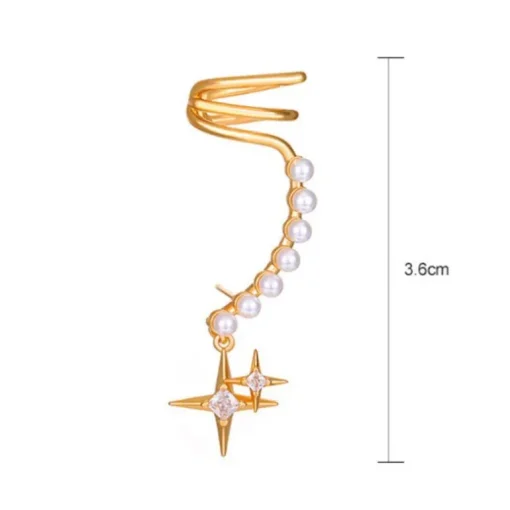 Ear Cuff Ohrring Pearl Star