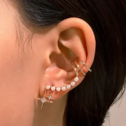 Ear Cuff Ohrring Pearl Star
