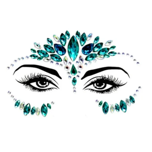 Farbige Glitzersteine Make-Up Josephine