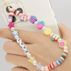 Farbige Handykette Fruit and Stars Love