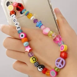 Farbige Handykette Yin Yang