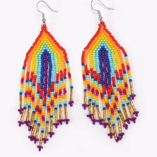 Farbige Perlen Ohrringe Oaxaca