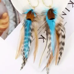 Feder Boho Ohrringe Ayva