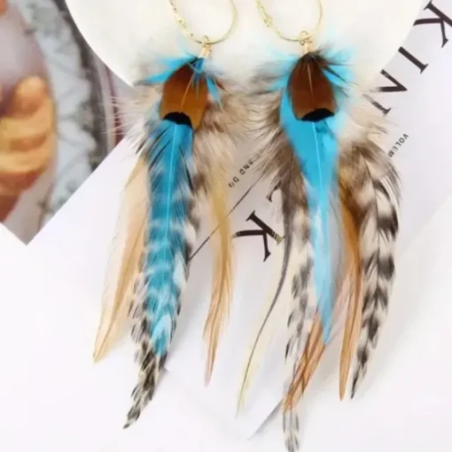 Feder Boho Ohrringe Ayva