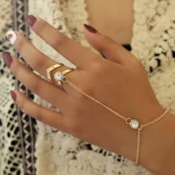 Fingerring Kette Cari