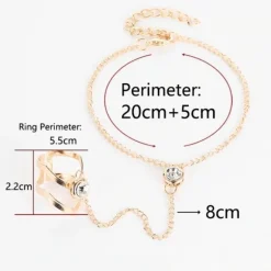 Fingerring Kette Cari