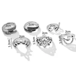 Fingerringe Lotus Wave