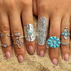 Fingerringe Set Kaktus Mood