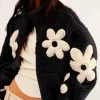 Fleece Jacke Plüsch Flower