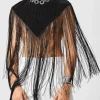Fransen Neck Top Blaze