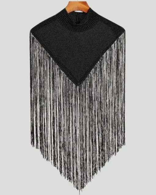 Fransen Neck Top Blaze