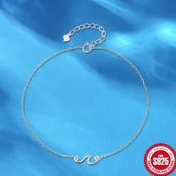 Fusskette Silber 925 Wave Rider