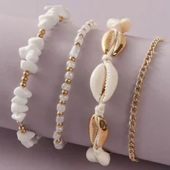 Fussketten Golden Seashell