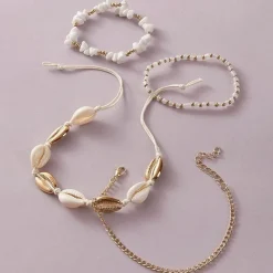 Fussketten Golden Seashell