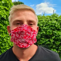 Gesichtsmaske Bandana Rot
