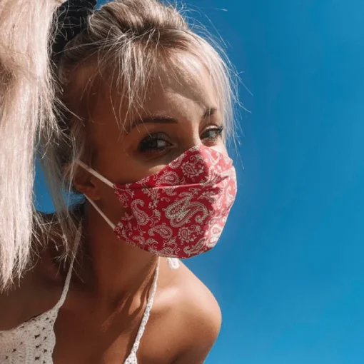 Gesichtsmaske Bandana Rot