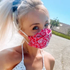 Gesichtsmaske Bandana Rot