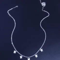 Glitzer Bauchkette Schmuck Mariposa