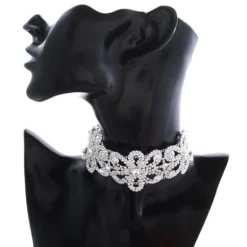 Glitzer Choker Fleur