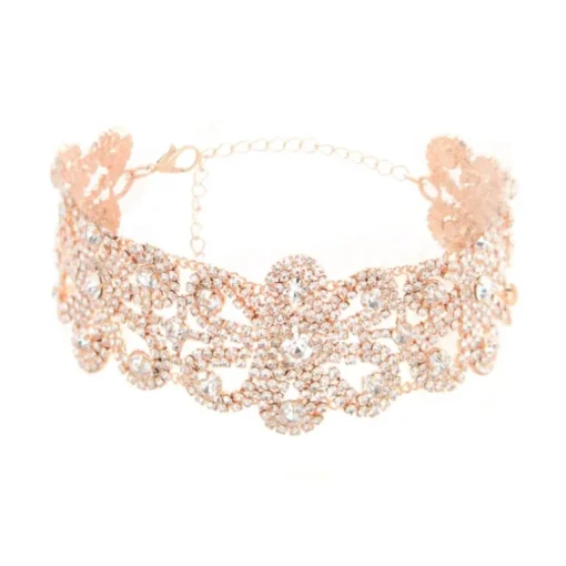 Glitzer Choker Fleur