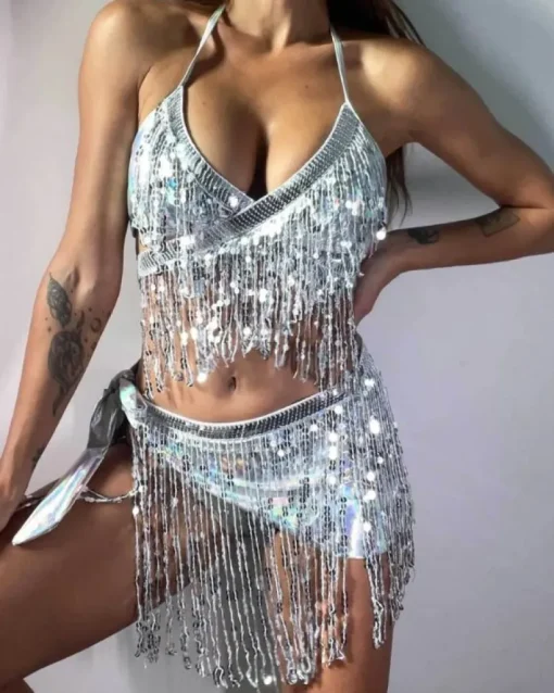 Glitzer Festival Zweiteiler Set Shine