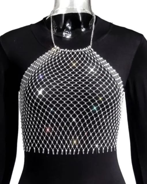 Glitzer Netz Top Gigi