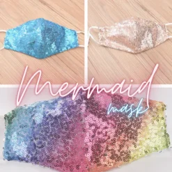Glitzer Stoffmaske Mermaid