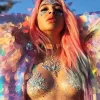 Glitzersteine Brust-Nippel