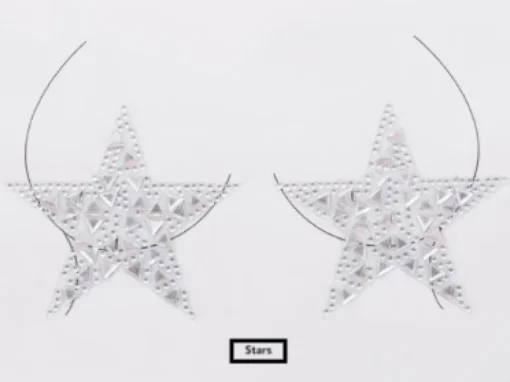 Glitzersteine Brust-Nippel