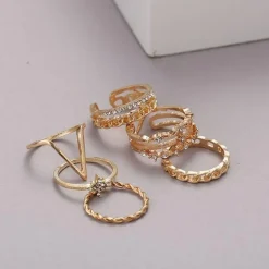 Gold Ring Set Flecha Dorada