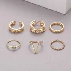 Gold Ring Set Flecha Dorada