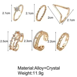 Gold Ring Set Flecha Dorada