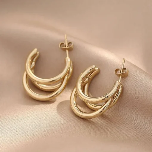 Goldene Ohrringe Shanta