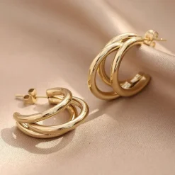 Goldene Ohrringe Shanta