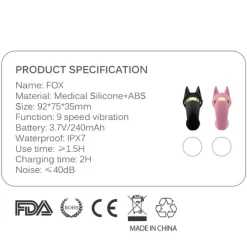 G-Punkt Dual U-förmiger Vibrator Foxy