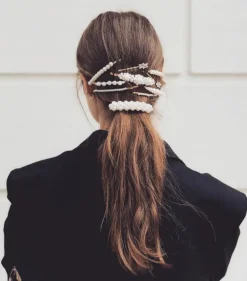 Haarklammern Gold Pearls