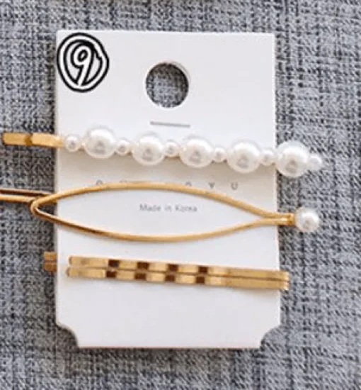 Haarklammern Gold Pearls