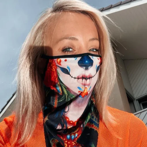 Hals-Mundschutz "Dia de los muertos"