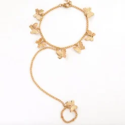 Handkette Armband Golden Butterfly