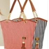 Handtasche gestreift