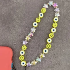 Handykette Yellow Smiles & Stars