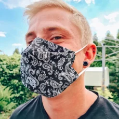 Herren Gesichtsmaske Bandana Schwarz