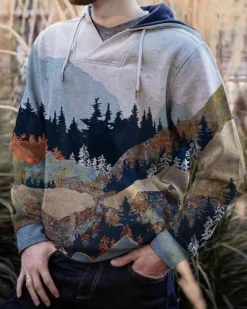 Herren Hoodie Landscape