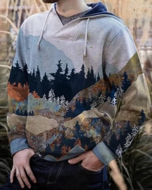 Herren Hoodie Landscape