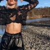 High-Waist Kunstledershorts Kelly