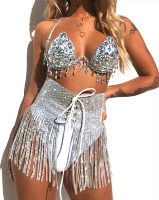 High-Waisted Glitzer Rock Shiny
